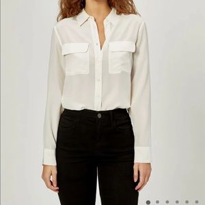 Equipment slim signature silk shirt